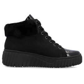 Botas cuña mujer impermeables negras Rieker N2505-00 negro