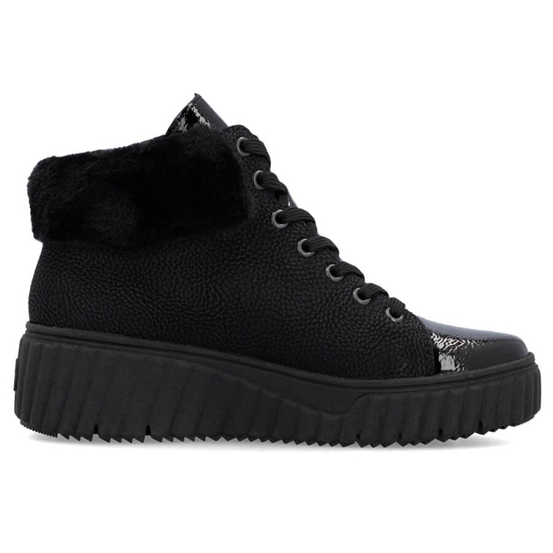 Botas cuña mujer impermeables negras Rieker N2505-00 negro Botas cuña mujer impermeables negras Rieker N2505-00 negro