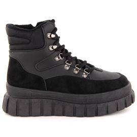 News Botas de mujer negras con plataforma gruesa Novedad 7928 negro