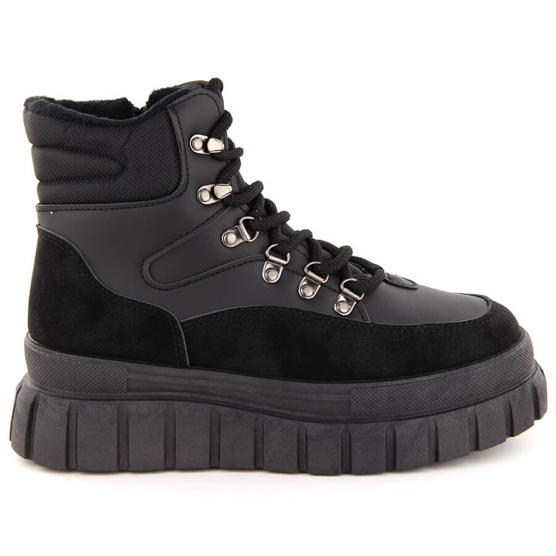 News Botas de mujer negras con plataforma gruesa Novedad 7928 negro
