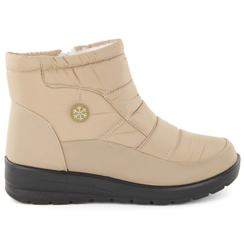 Botas de nieve con cuña para mujer, beige News 5029 Botas de nieve con cuña para mujer, beige News 5029