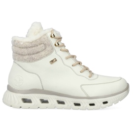 Botas deportivas aislantes para mujer, blancas, Rieker M6010-80 blanco
