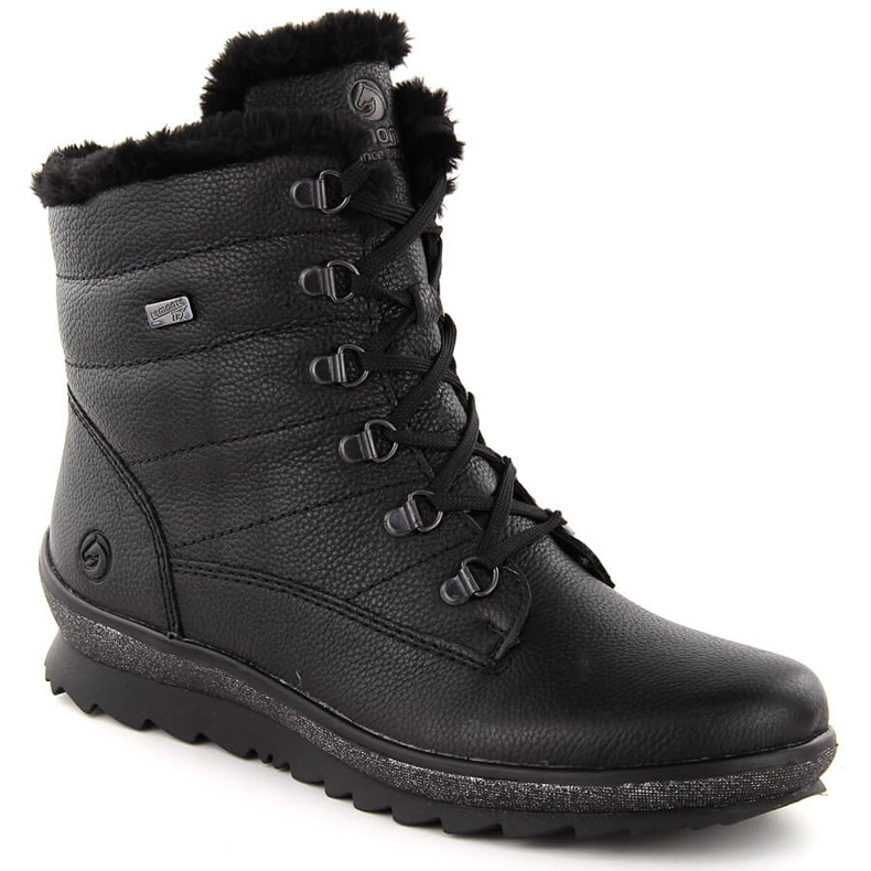 Botas de mujer de piel con aislamiento negro Remonte R8480-01