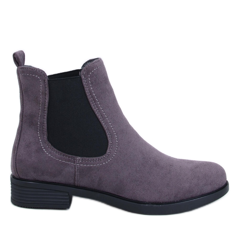 Botas Chelsea de ante con goma Gris Terra