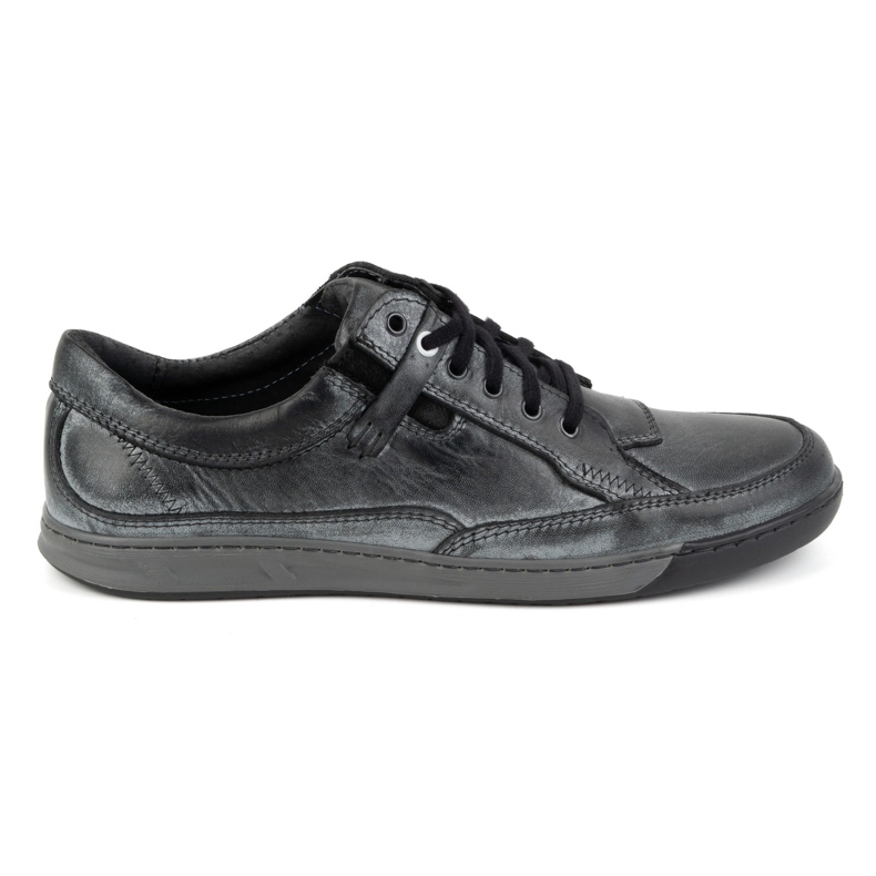 KOMODO Zapatos de piel para hombre Casual 932K, gris