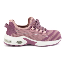 Zapatos de trabajo de mujer URGENT 250/S1 con puntera de material compuesto rosado Zapatos de trabajo de mujer URGENT 250/S1 con puntera de material compuesto rosado