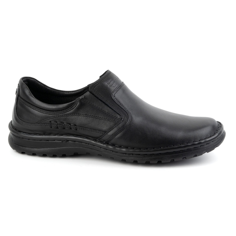 Olivier Zapatos sin cordones de piel para hombre 759MP, negro