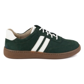Olivier Zapatos de piel para mujer, deportivas Style 1259, verde