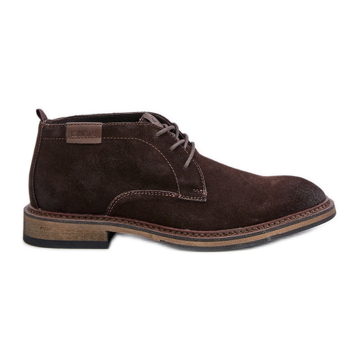 Botas con cordones para hombre de ante Big Star OO174145 Marrón oscuro