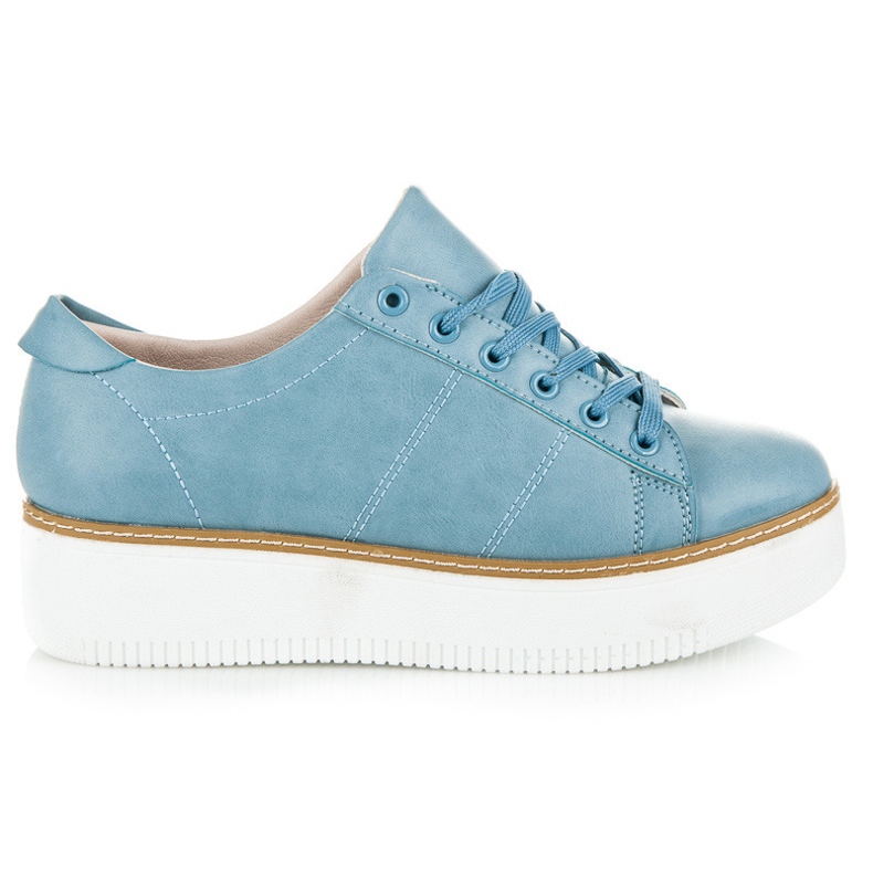 Vices Zapatillas Atadas En La Plataforma azul