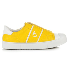 Betler Zapatillas Serpiente En La Plataforma amarillo