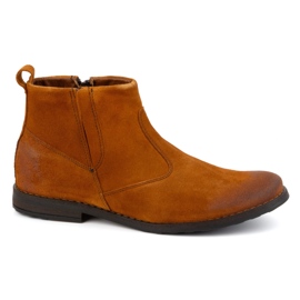 Olivier Botas Chelsea hombre piel 7939S rojo naranja Olivier Botas Chelsea hombre piel 7939S rojo naranja