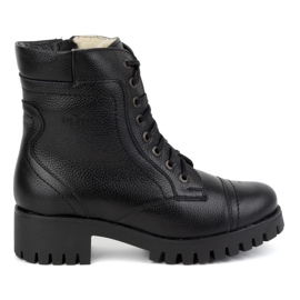 Olivier Botas de mujer de piel, aislantes, 272BB, flor negra negro