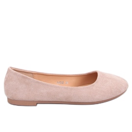 Bailarinas clásicas Sessa de ante caqui beige