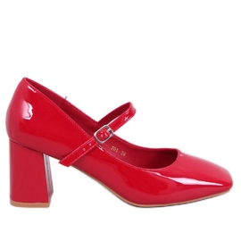 Zapatos de tacón Mary Jane Valonis rojos