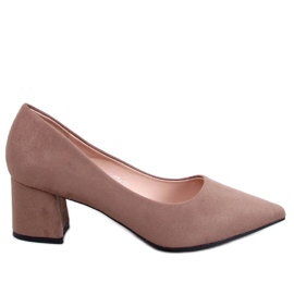 Zapatos de tacón bajo Farrin Khaki marrón