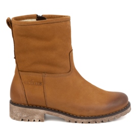Olivier Botas de piel de invierno con aislamiento para mujer 340BB marrón