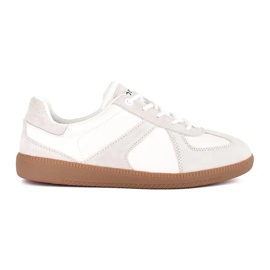Goodin Zapatillas de mujer de piel blancas. blanco