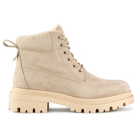 Zapatillas clásicas de mujer en ante beige.