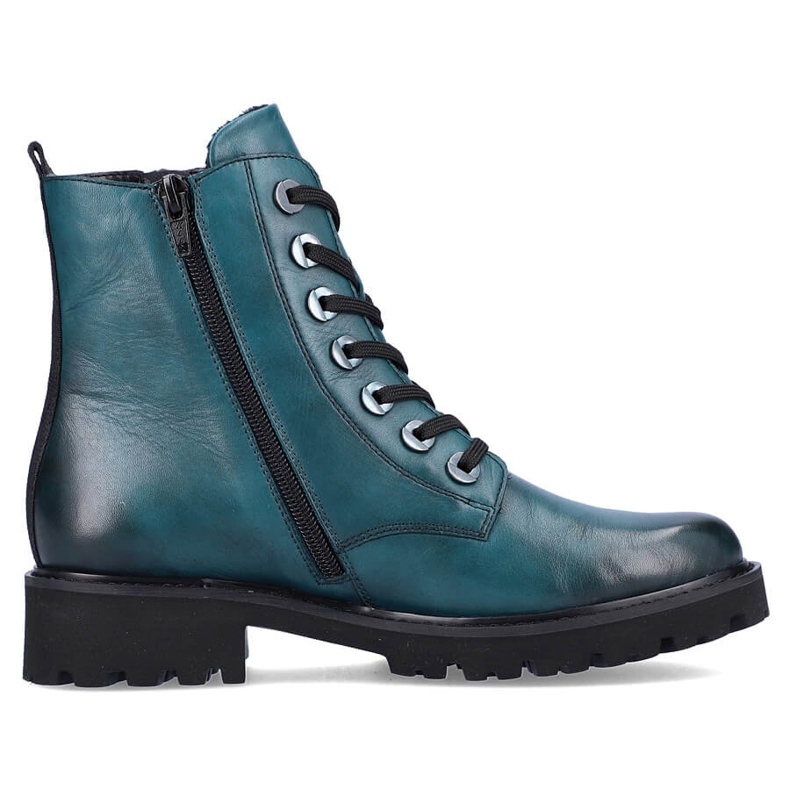 Botas de mujer de piel con aislamiento, azul Remonte D8671-12 Botas de mujer de piel con aislamiento, azul Remonte D8671-12