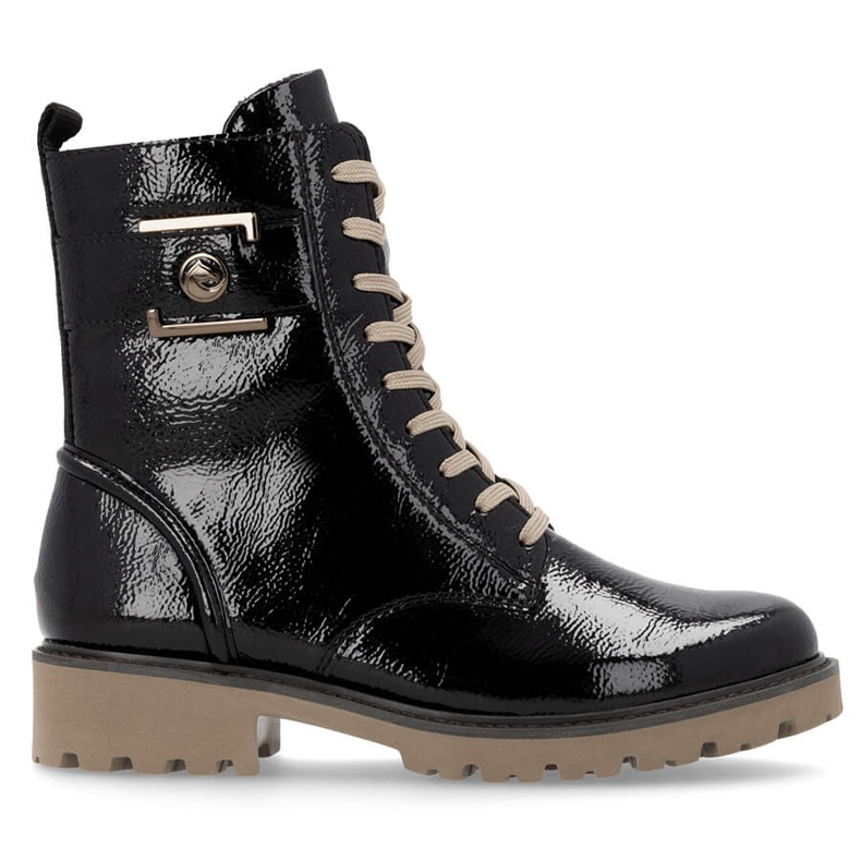 Botas de mujer charol negro Remonte D8663-00 Botas de mujer charol negro Remonte D8663-00