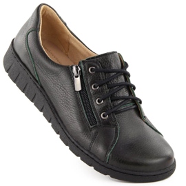 Zapatos cómodos mujer piel verde Helios 429.567
