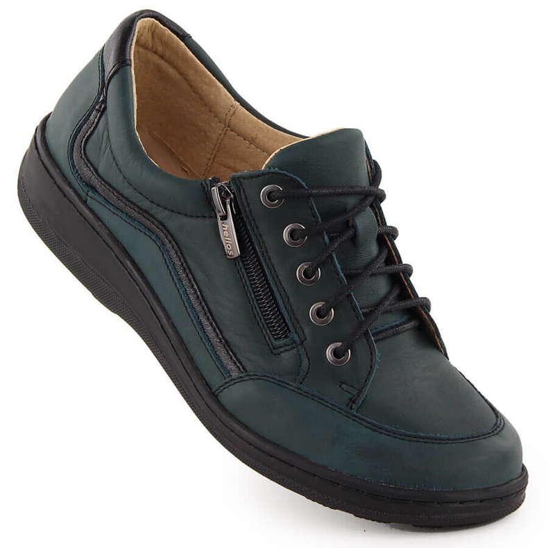 Zapatos cómodos mujer piel verde Helios 411 Zapatos cómodos mujer piel verde Helios 411