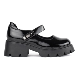 Zapatos plataforma mujer charol negro