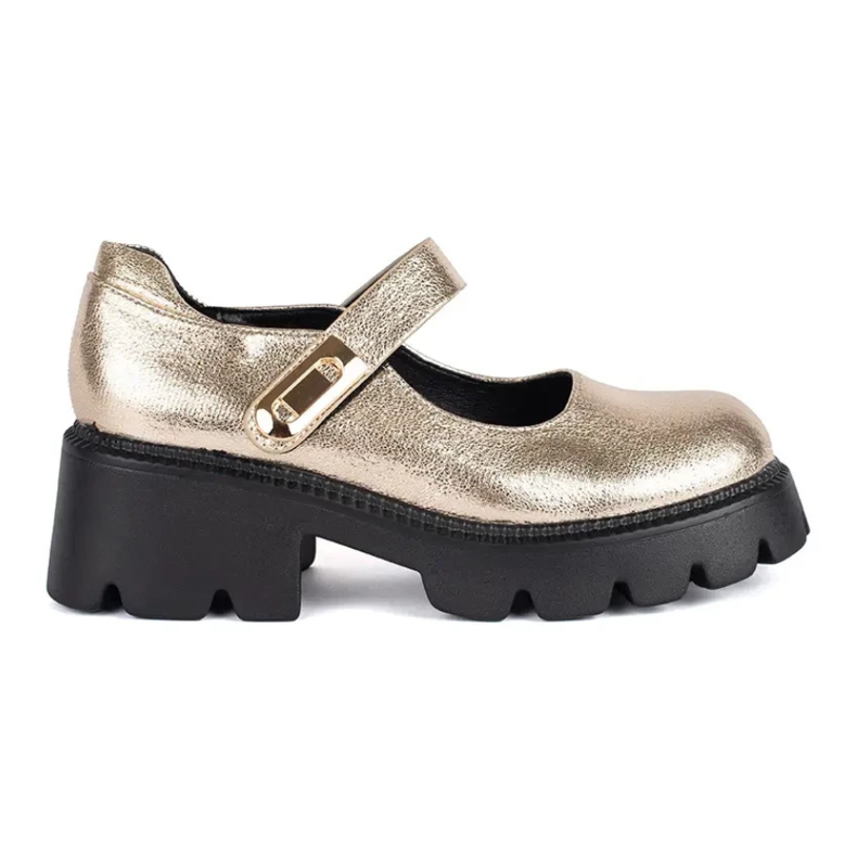 Zapatos plataforma mujer dorados