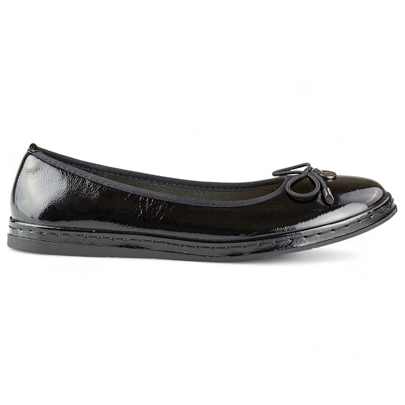 Bailarinas de mujer charol negro con plantilla de piel, zapatos cómodos de mujer Bailarinas de mujer charol negro con plantilla de piel, zapatos cómodos de mujer