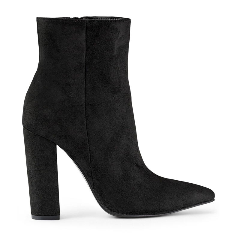 Botines de mujer negros de punta con tacón alto Botines de mujer negros de punta con tacón alto