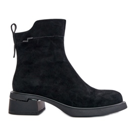 Botas de Mujer Aislantes de Ante Natural con Cremallera, Negras Vinceza 66696 negro
