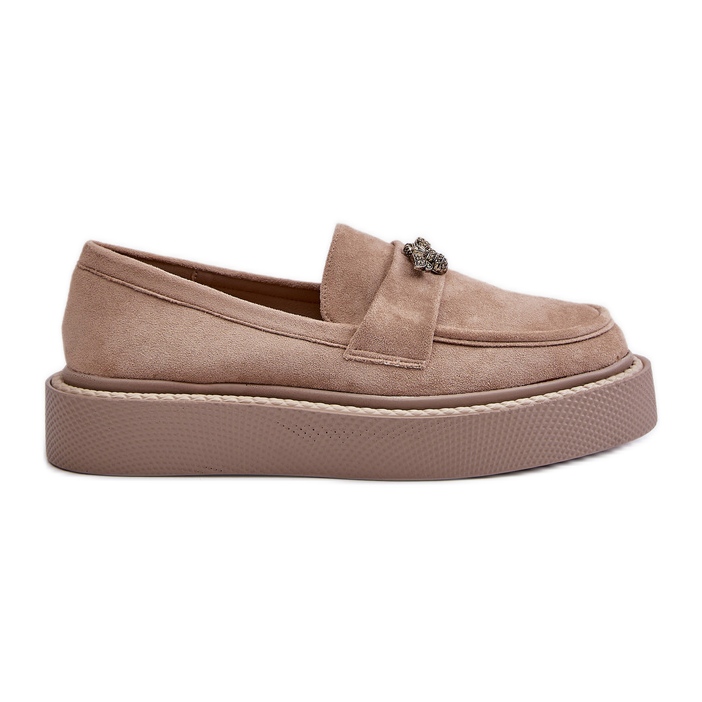 Mocasines Mujer Plataforma Beige Erithine
