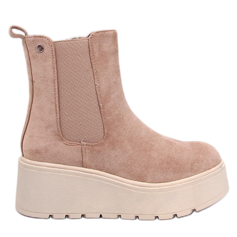 Botas Chelsea con plataforma Ronda Caqui beige