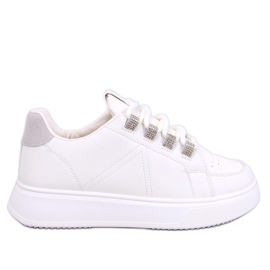 Sadri Zapatillas beige con cordones gruesos