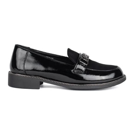 Mocasines de mujer elegantes negros.