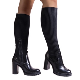 Botas de tacón Waji negras negro