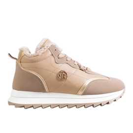 Zapatillas altas con aislamiento beige de Mikaela