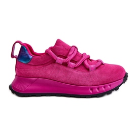 Zapatillas Mujer Ante Con Cordones Gruesos Artiker 54C1461 Fucsia rosado