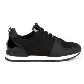 Nik Calzado deportivo de mujer, creepers de piel 05-0784-11, negro