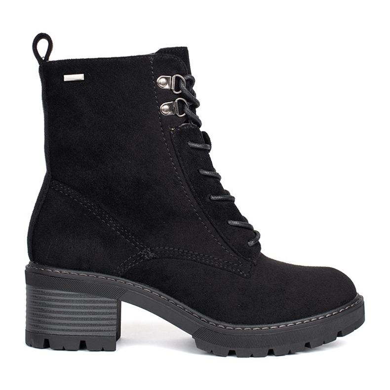 Botines de ante negro con lazos Botines de ante negro con lazos