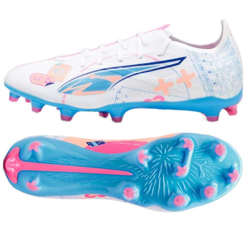 Zapatillas de fútbol Puma Ultra 5 Match Vol.Up FG/MG 108064-01 blanco
