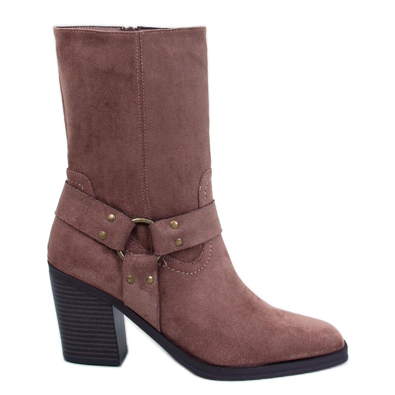 Botas cowboy Hardin de ante caqui marrón