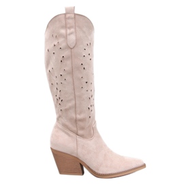 Corbins Bota cowboy calada beige
