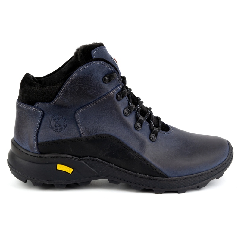 KOMODO Botines de piel de invierno para hombre 903K, azul marino