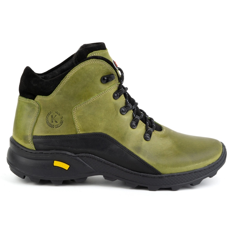 KOMODO Botas de piel de invierno para hombre 903K verde
