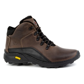 KOMODO Botas de piel de invierno para hombre 903K marrón