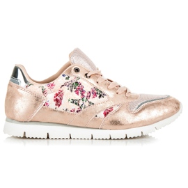 Mckeylor Zapatillas deportivas de mujer con ribete rosado