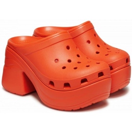 Tacones cocodrilo Siren Clog 208547-84J naranja