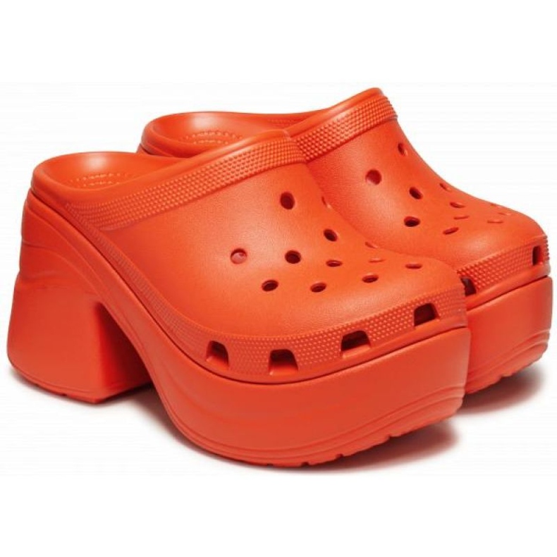 Tacones cocodrilo Siren Clog 208547-84J naranja